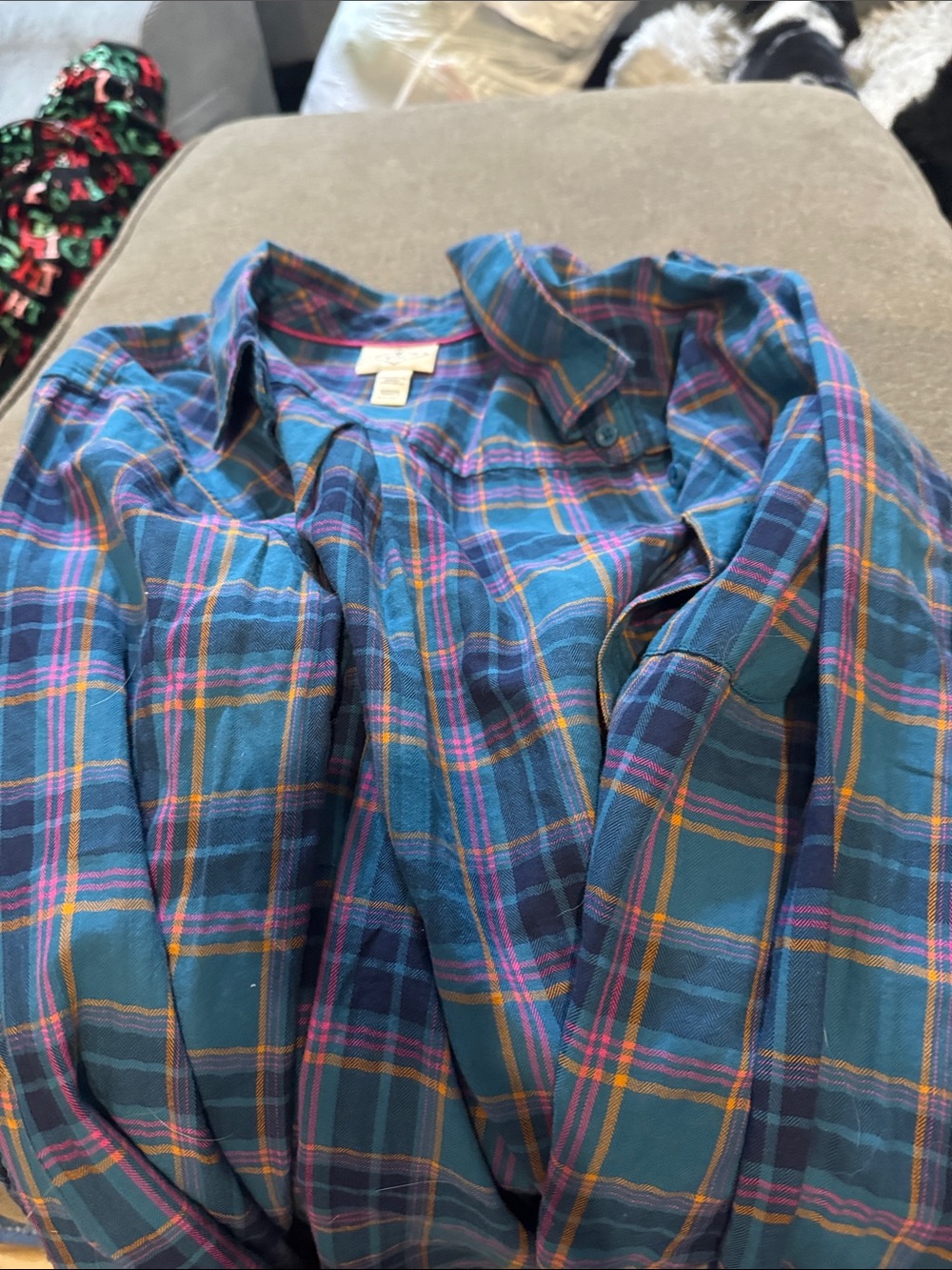 Women’s Blue plaid button up